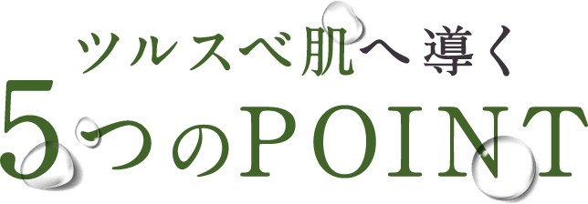 ツルスベ肌へ導く5つのPOINT
